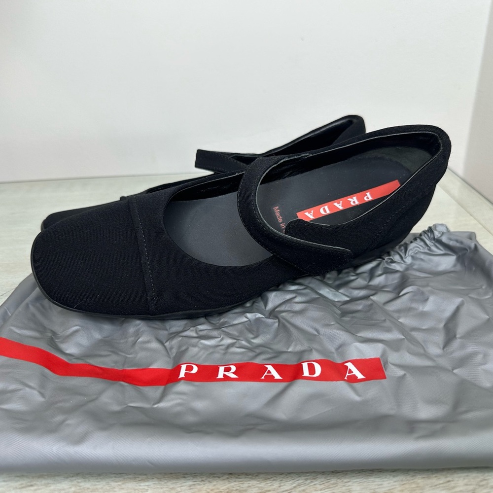Prada Women's Black Mary Jane sport shoes - Picture 8 of 12